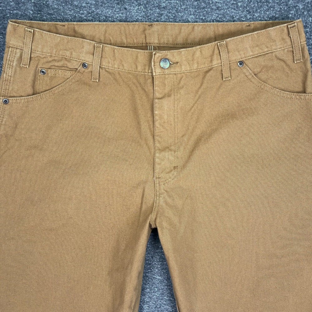 Dickies Carpenter Pants Mens 38x32 Brown Duck Canvas Workwear Utility Rugged Y2K - Picture 6 of 12